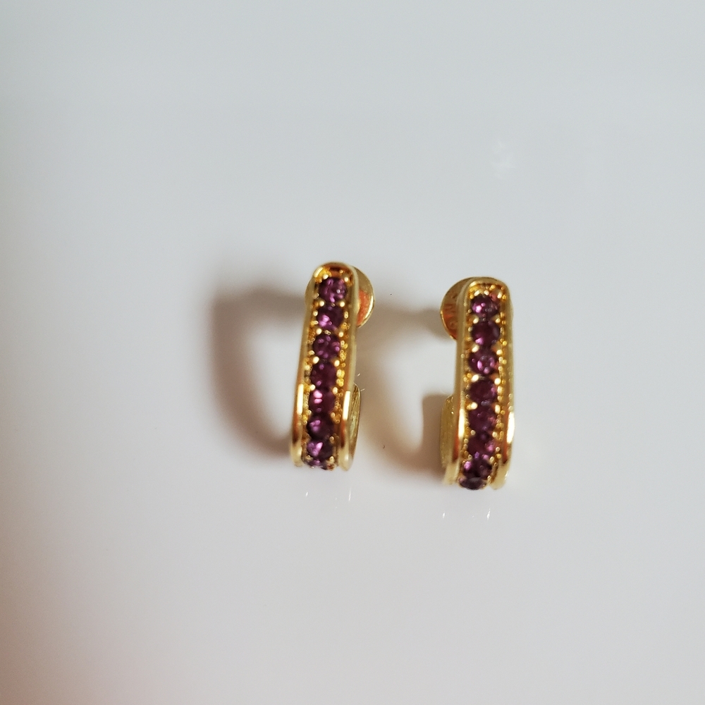 MONET faux amethyst earrings
